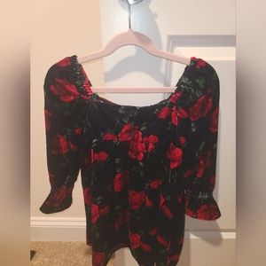 Janie and Jack Velvet Floral Dress